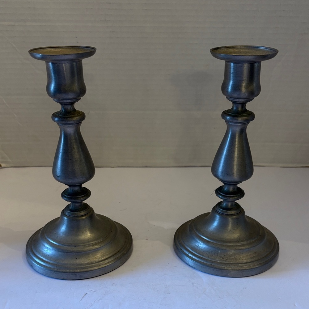 26 International Antique Silver Candle Holders